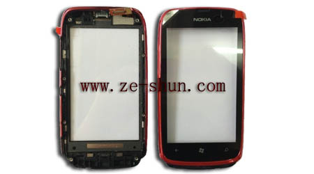 Nokia Lumia 610 touchscreen complete Red